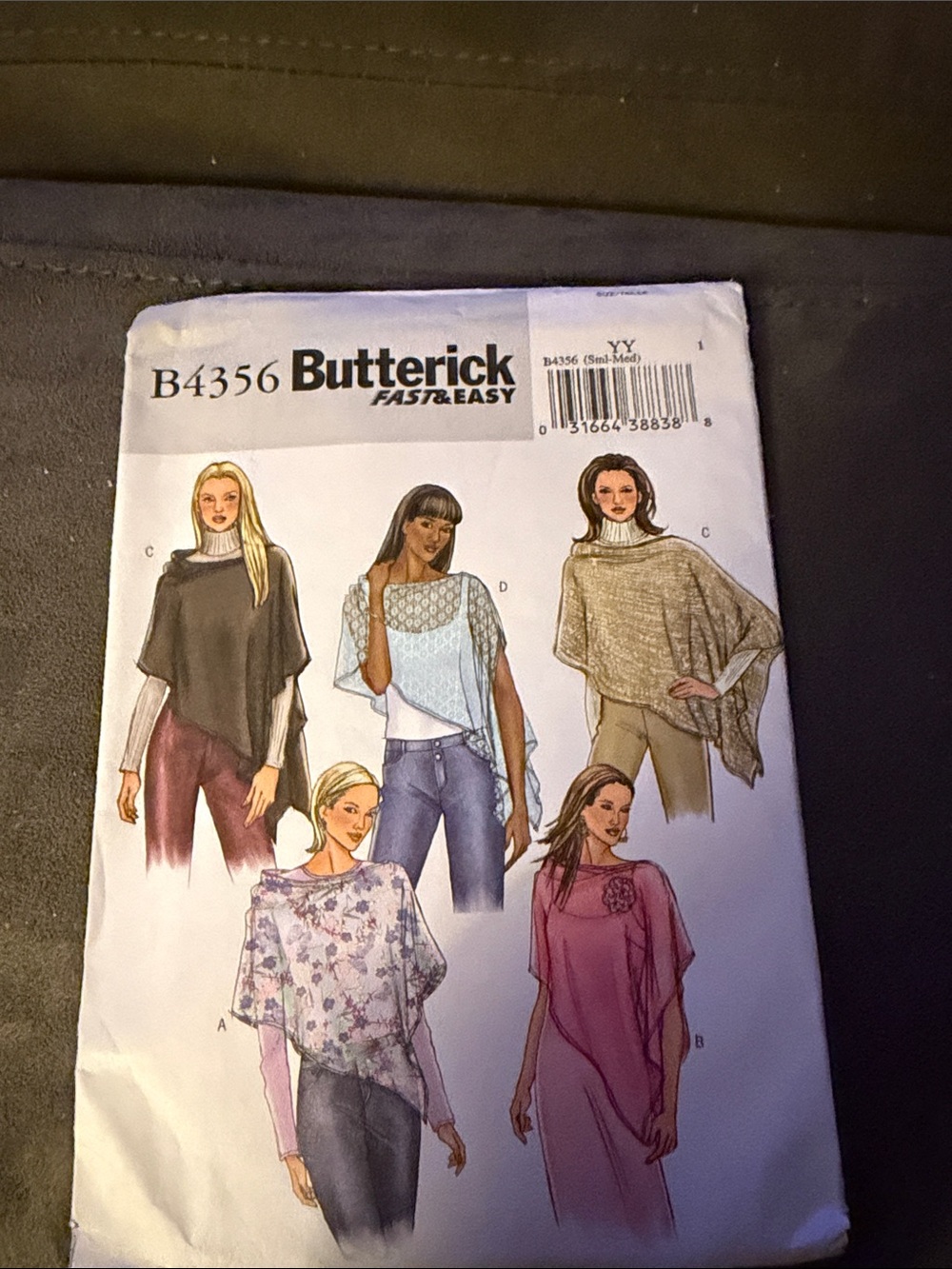 Butterick Fast & Easy Women's Top Sewing Pattern in White, Gray, Blue & Pink